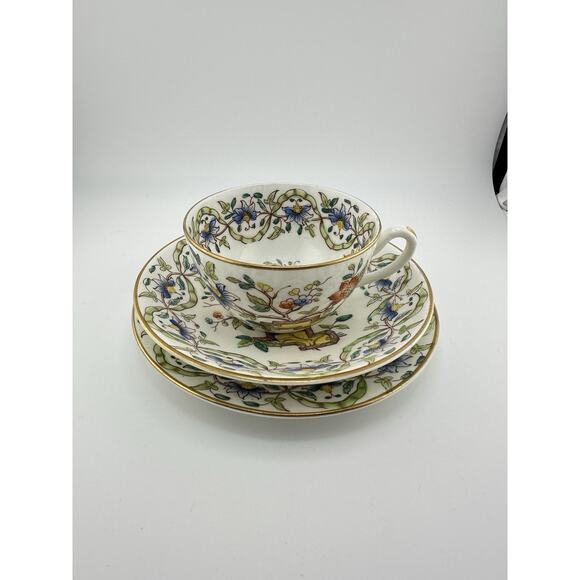 Vintage Chintz Floral Pattern Bone China Tea Cup/Saucer/Plate Set Maybe Japanese - Picture 9 of 10